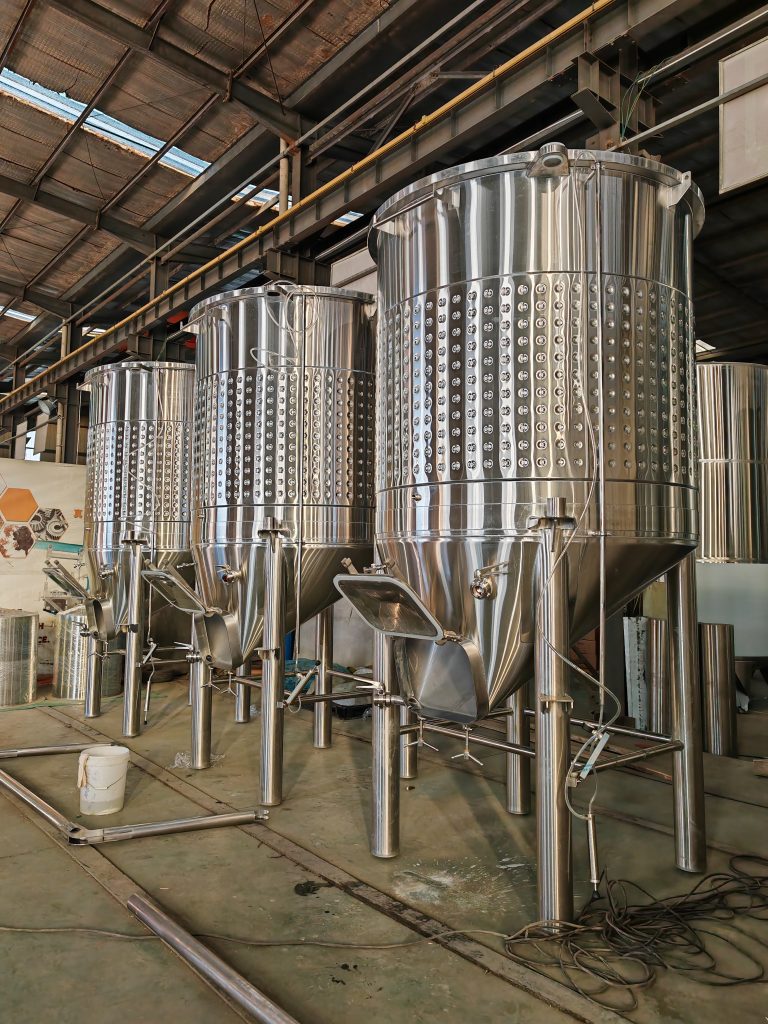 5000L conical bottom floating lid wine tanks